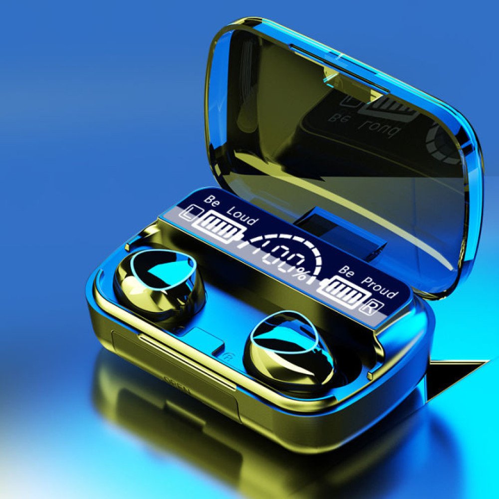 M10 TWS Wireless Bluetooth Earbuds with LED Display Charging Case